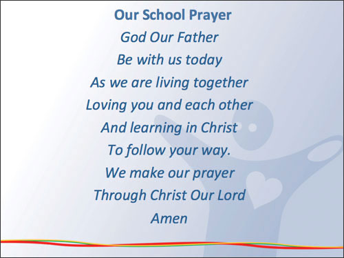 Words of our school prayer